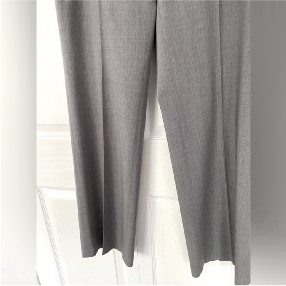 Akris Punto Women’s Pants Trousers Gray Straight Leg Stretch 100% wool size 8 - Picture 12 of 13